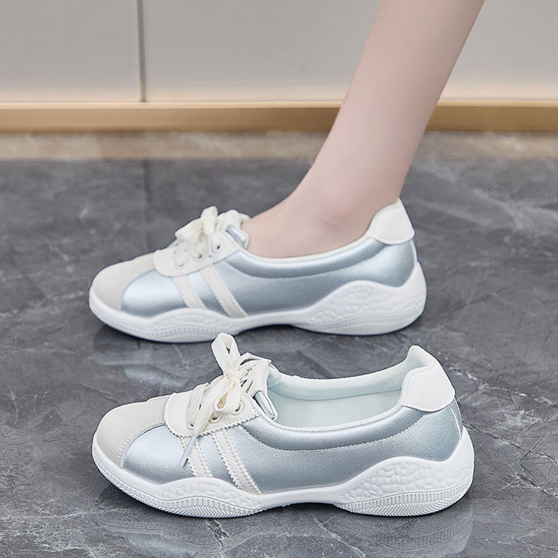 Women Sneakers with shiny upper material and breathable inner lining Mune Fashion