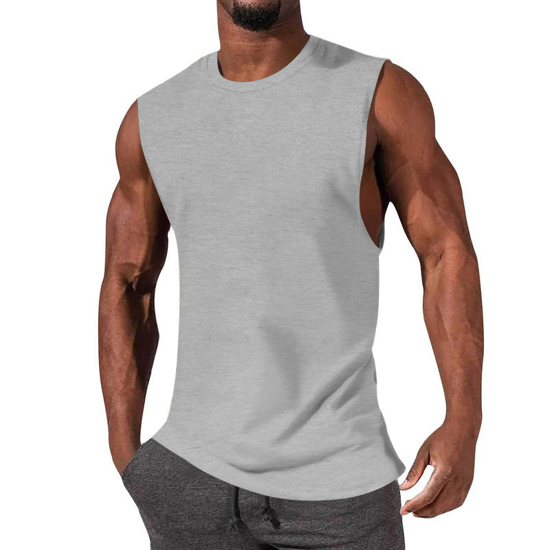 Men's athletic tank top with extra deep arm cut and elastic cotton blend Mune Fashion