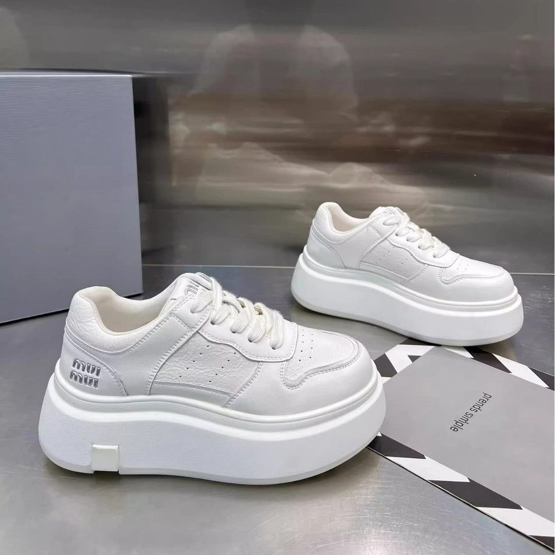 Women Chunky Sneaker with High Platform and Breathable Upper Material Structure Mune Fashion