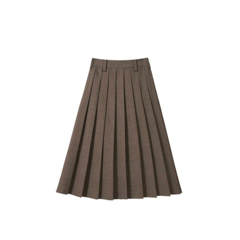 Women Pleated Midi Skirt Mune Fashion