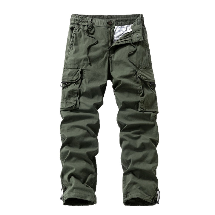 Men's Multifunctional Cargo Pants with Drawstring Waistband, Flap Pockets and Adjustable Leg Openings Mune Fashion