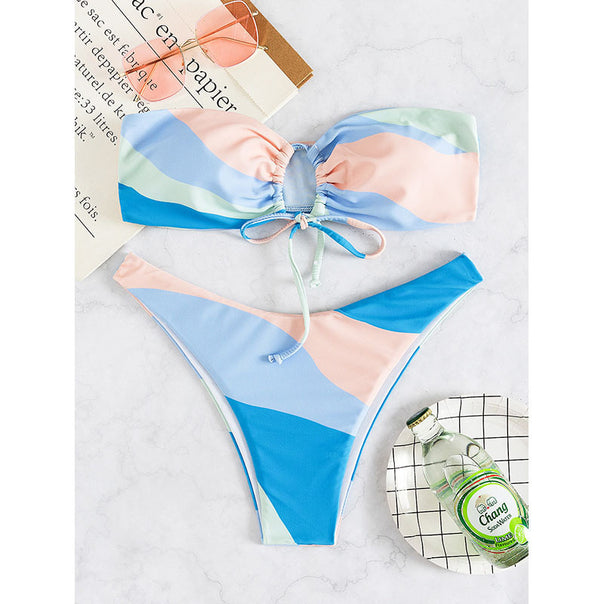 Women's bandeau bikini with playful cut Mune Fashion