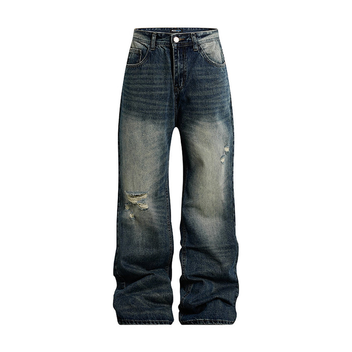 Women's Loose Highwaist Distressed Denim Jeans in Palazzo Cut Mune Fashion
