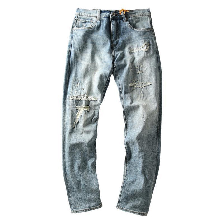 Men's Designer Jeans with Destroyed Details Mune Fashion