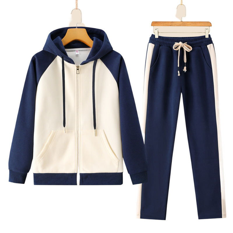 Women's Sporty Leisure Suits Set with Hood Mune Fashion