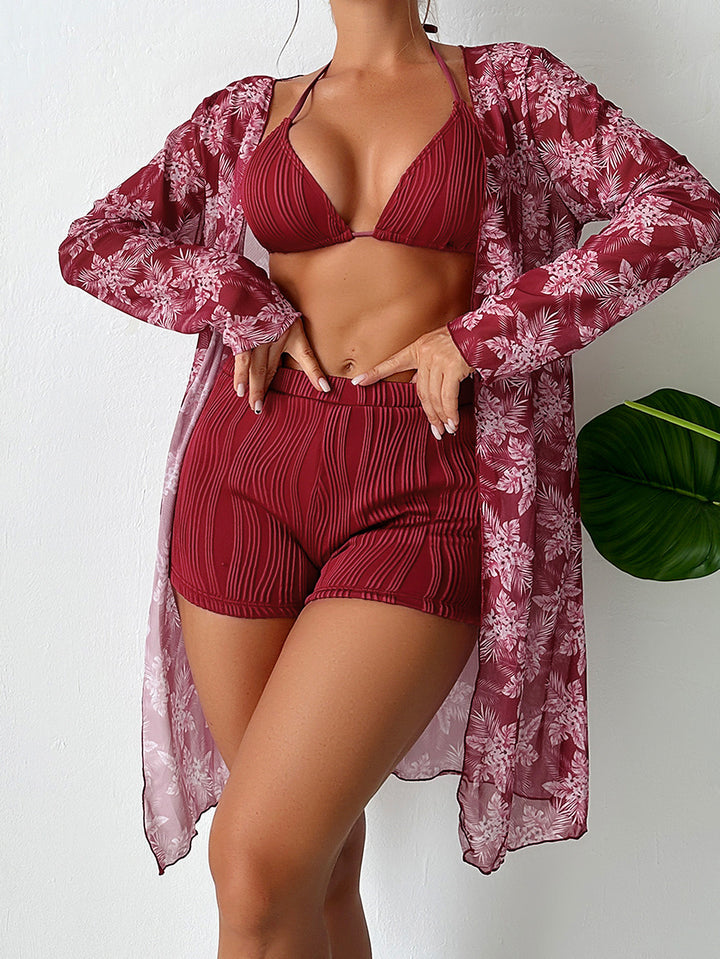 Women's Beach Dress with Floral Pattern Mune Fashion