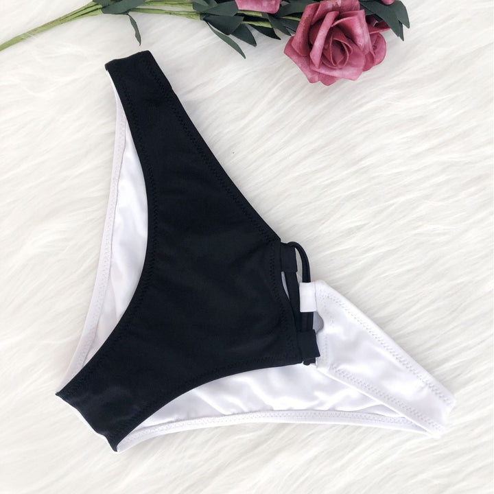 Ladies' Ultra-Modern Bikini Set with Asymmetrical Cut and Lace-Up Details Mune Fashion