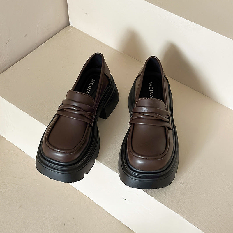 Women's Fashion Leather Slippers Mune Fashion