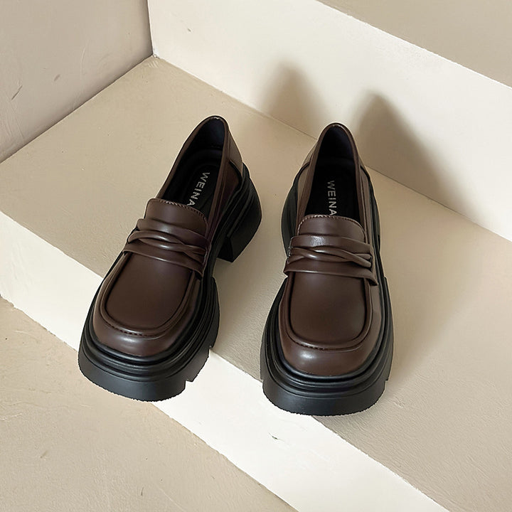 Women's Fashion Leather Slippers Mune Fashion