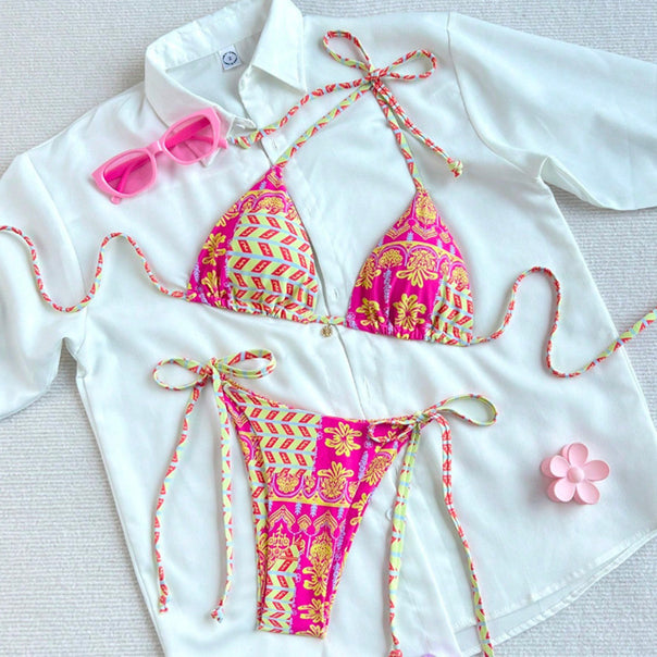 Women's Two-Piece Bikini with Fashionable Pattern Mix Mune Fashion