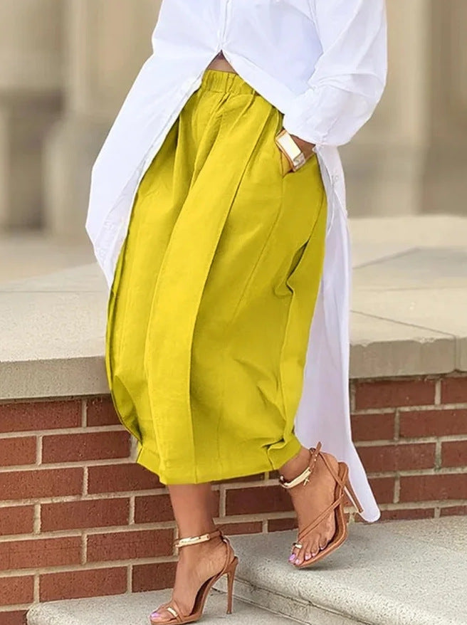 Women's culotte pants with wide leg and precise crease Mune Fashion