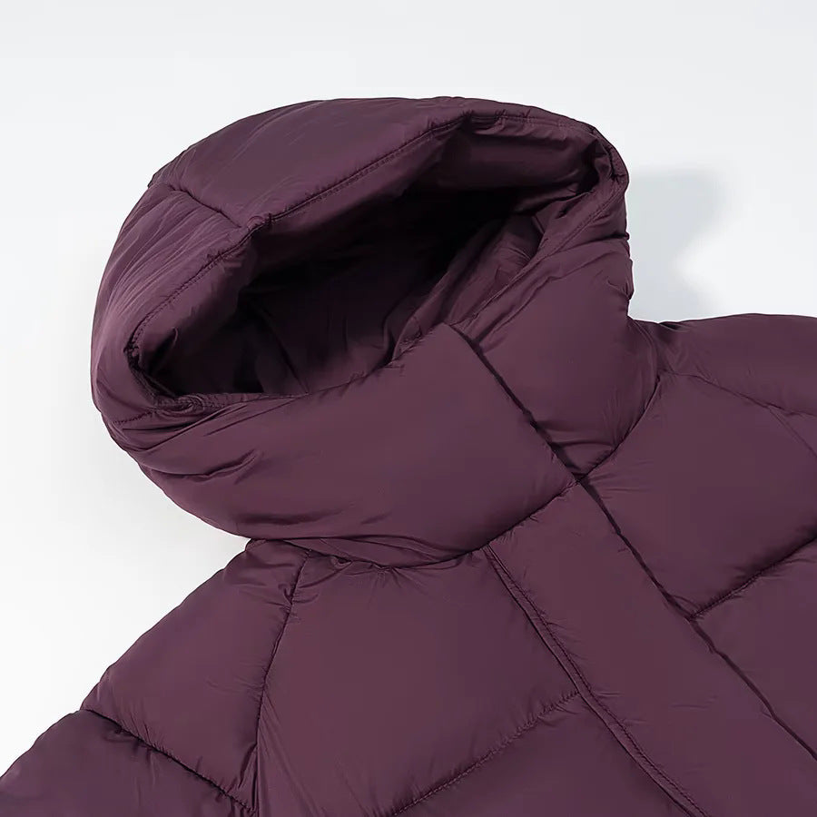 Women's non-quilted hooded puffer jacket in oversized boxy cut Mune Fashion