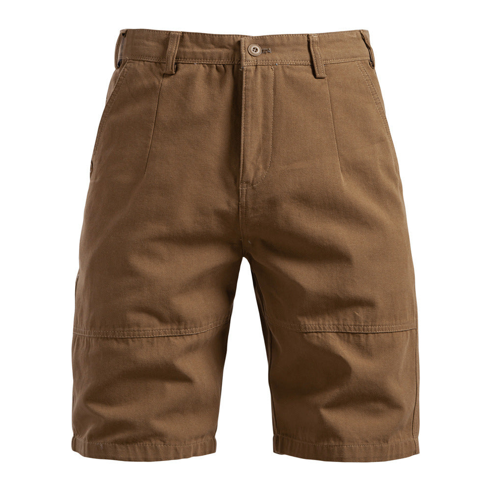Men's robust cotton twill Bermuda shorts with reinforced knee inserts and relaxed fit Mune Fashion