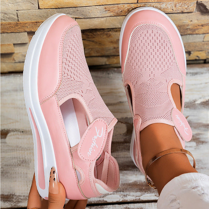 Women Flexible Slip-On Fitness Shoes with Breathable Mesh Upper Mune Fashion