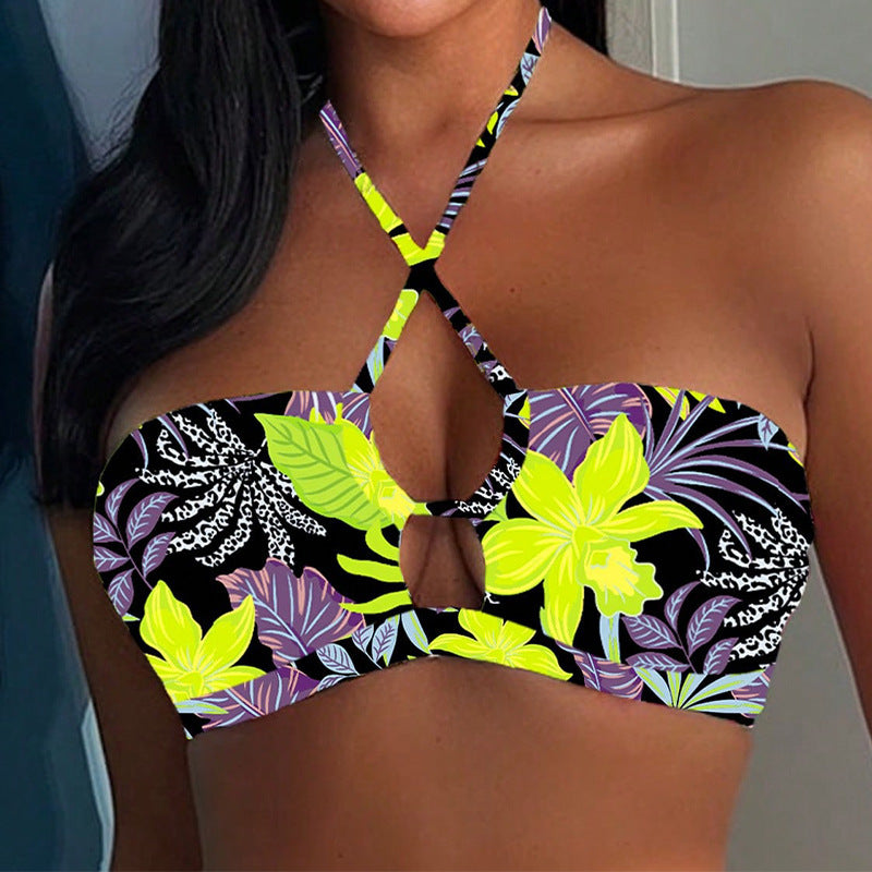 Women's bandeau bikini with creative cross details Mune Fashion