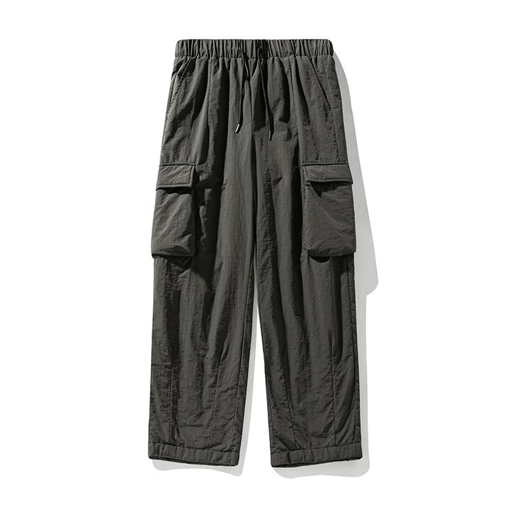 Unisex Cargo Pants with Elastic Waistband, Large Flap Pockets and Straight Leg Mune Fashion