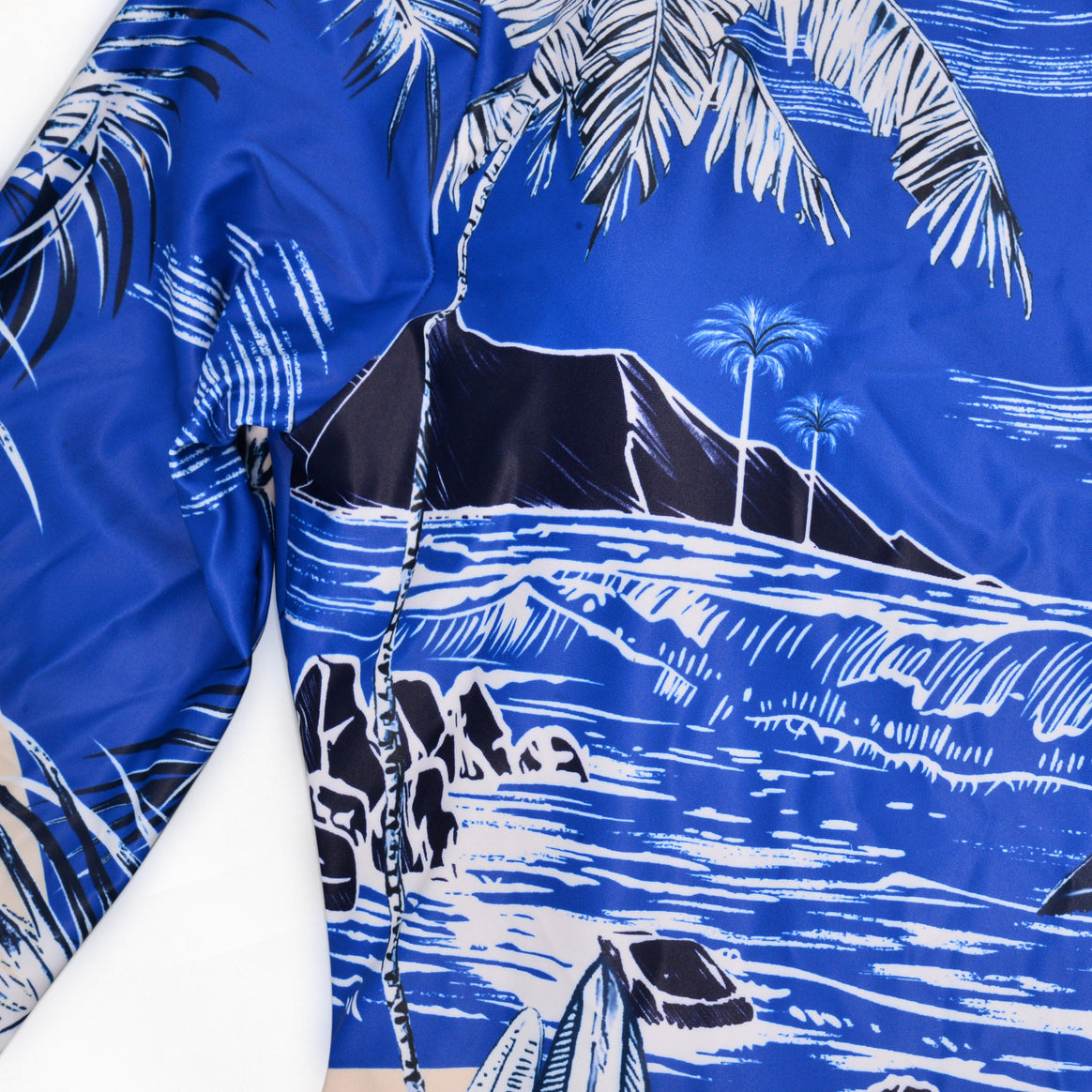 Women's Long Sleeve Swimsuit with Tropical Print Mune Fashion