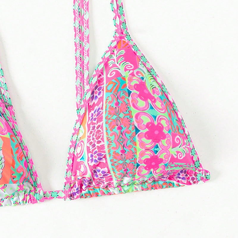 Women's triangle bikini top with playful pattern Mune Fashion