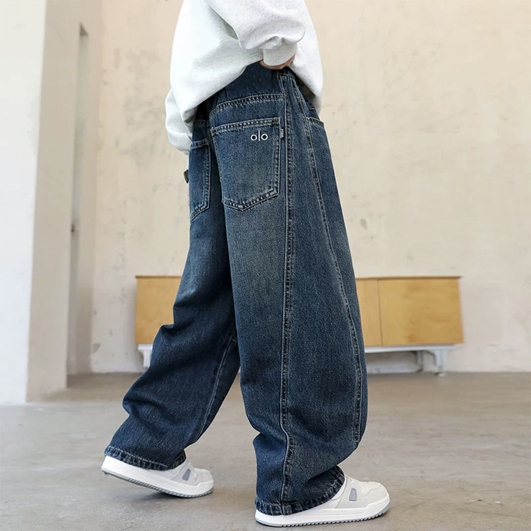 Women Casual Oversized Jeans Mune Fashion