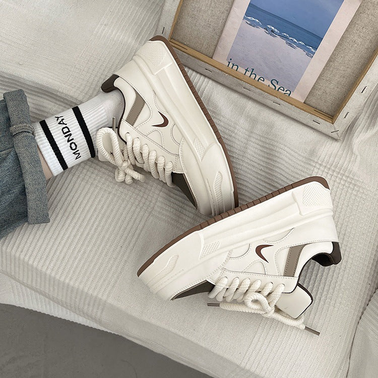 Women's fashionable sneakers with high platform and breathable upper material from Mune Fashion