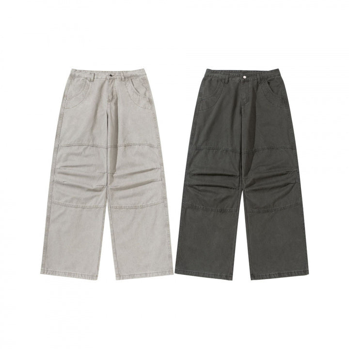 Women's Wide Utility Pants made of durable canvas with reinforced knee panels Mune Fashion
