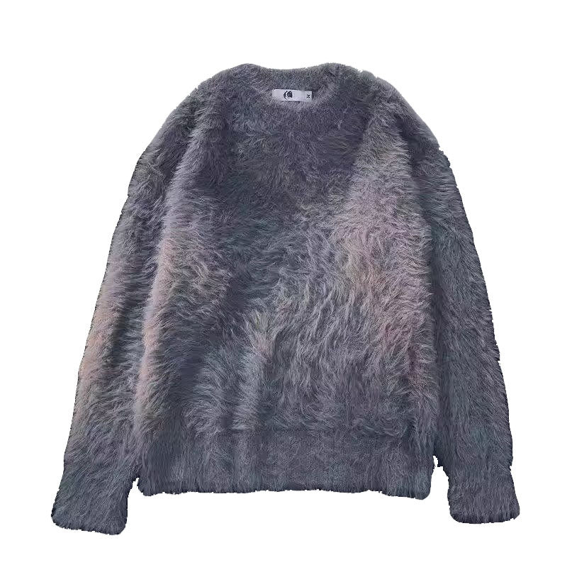 Women Soft Chunky Knit Sweater with Round Neckline Mune Fashion