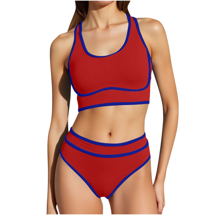 Damen Sportliches Bikini-Set mit hoch taillierter Hose Echo Archiv