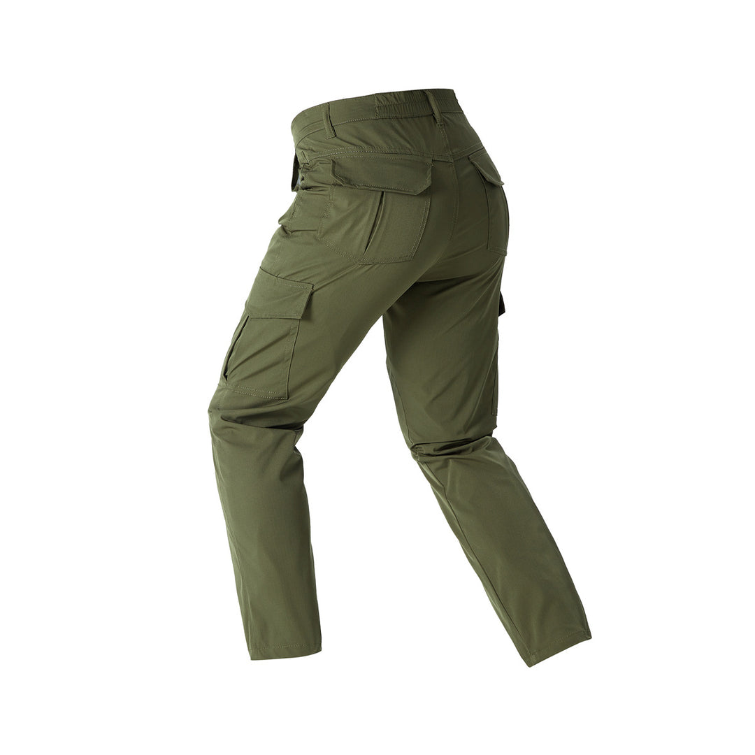 Men's Lightweight Stretch Cargo Pants with Multiple Flap Pockets & Tapered Fit Mune Fashion