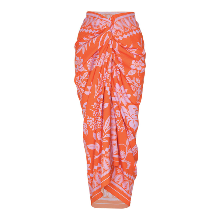 Women's one-piece swimsuit with voluminous ruffle detail and matching wrap skirt Mune Fashion