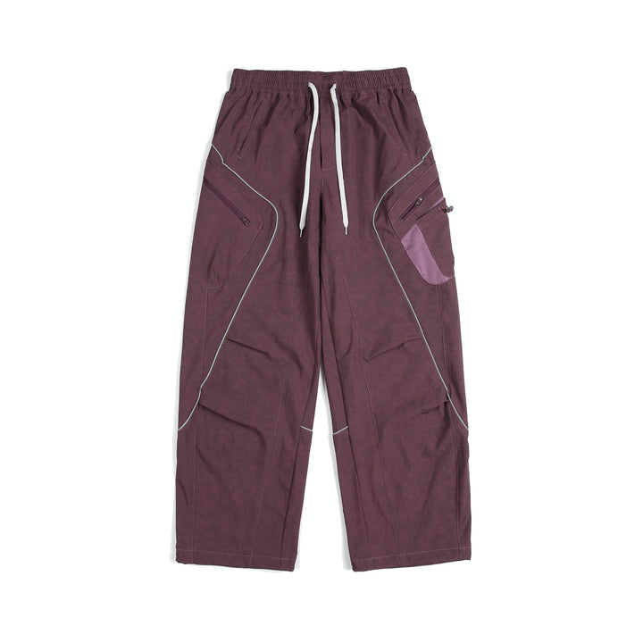 Unisex Cargo Culotte Pants with elastic waistband, zip pockets and mesh inserts Mune Fashion