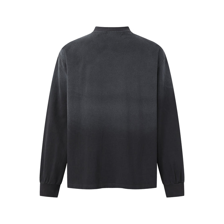 Unisex Oversize Sweatshirt with Troyer collar and blurred logo print Mune Fashion