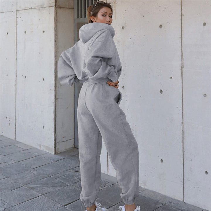 Women's oversized leisure suit with hood and high waist Mune Fashion