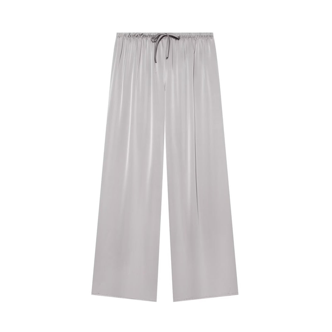 Women’s airy-wide Palazzo pants with elastic waistband and drawstring Mune Fashion