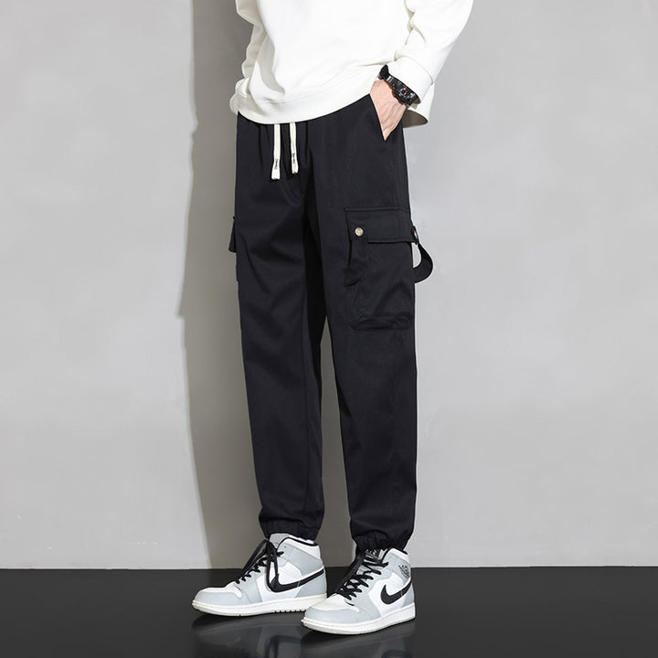 Men's cargo jogging pants with multi-pocket design, drawstring and elastic leg cuffs Mune Fashion