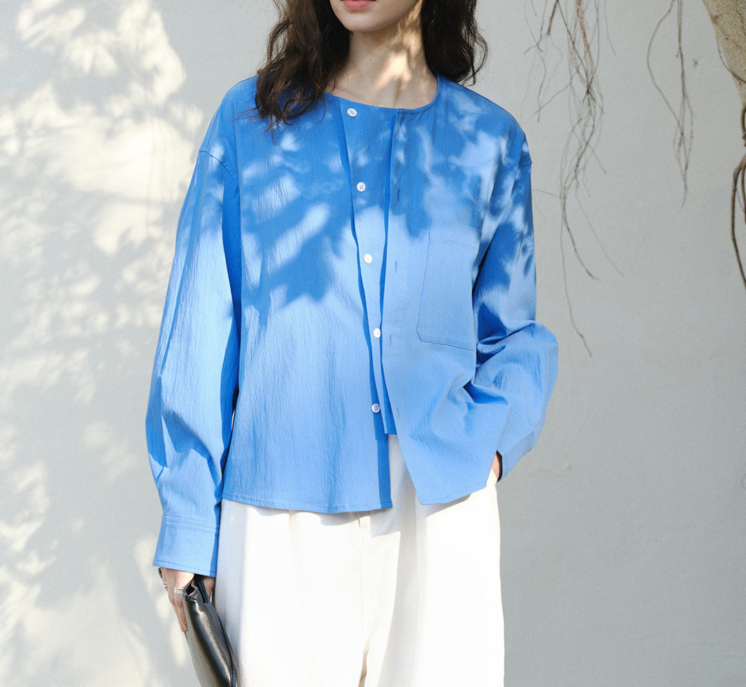 Women's Comfortable and Casual Blouse with Button Detail Mune Fashion