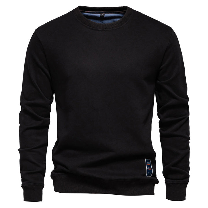 Men's classic crew neck sweatshirt made of heavy cotton blend with fleece inner side and ribbed cuffs Mune Fashion