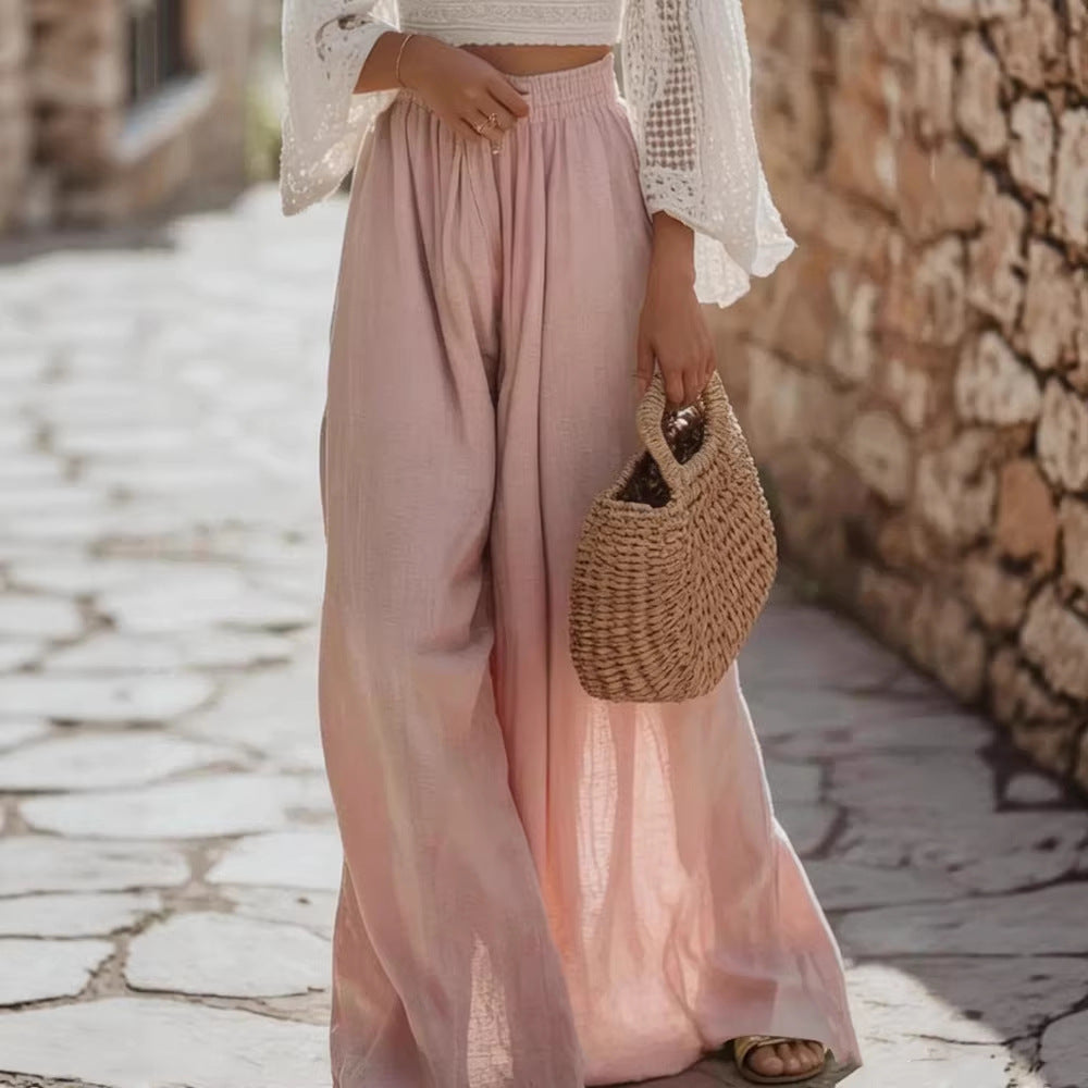Women wide linen pants Mune Fashion