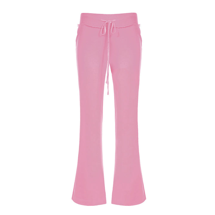 Women's tailored jersey flared lounge pants with drawstring, high comfort waistband, and side slip pockets Mune Fashion