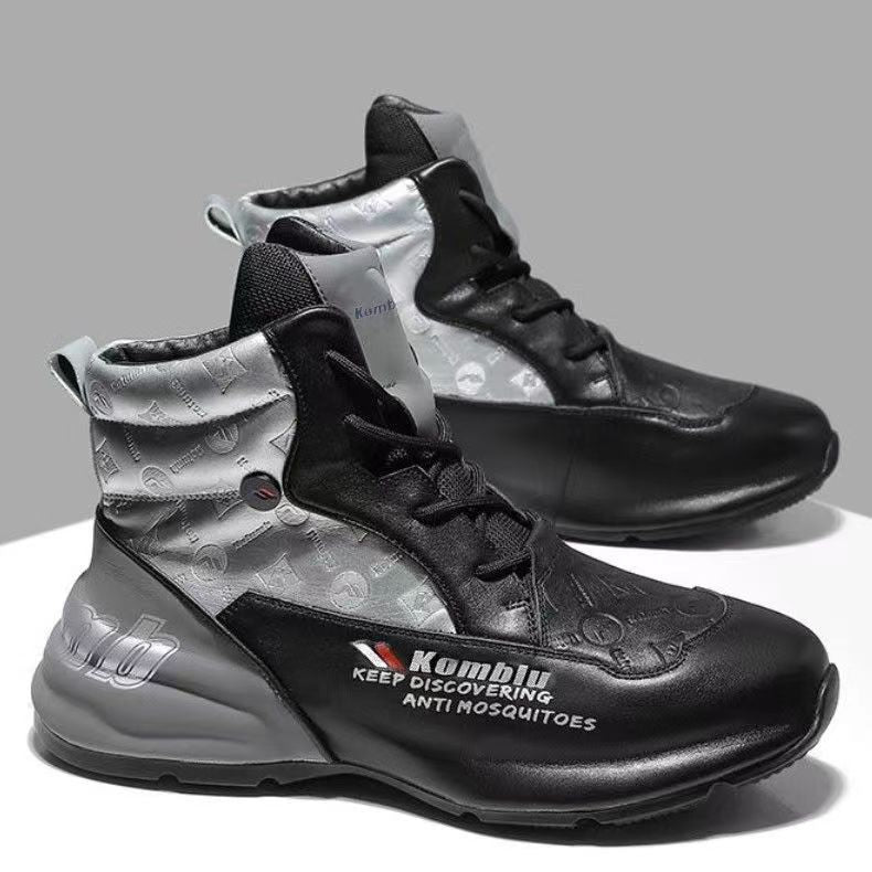 Men's High-Top Performance Sneaker made of breathable synthetic leather with shock-absorbing sole Mune Fashion