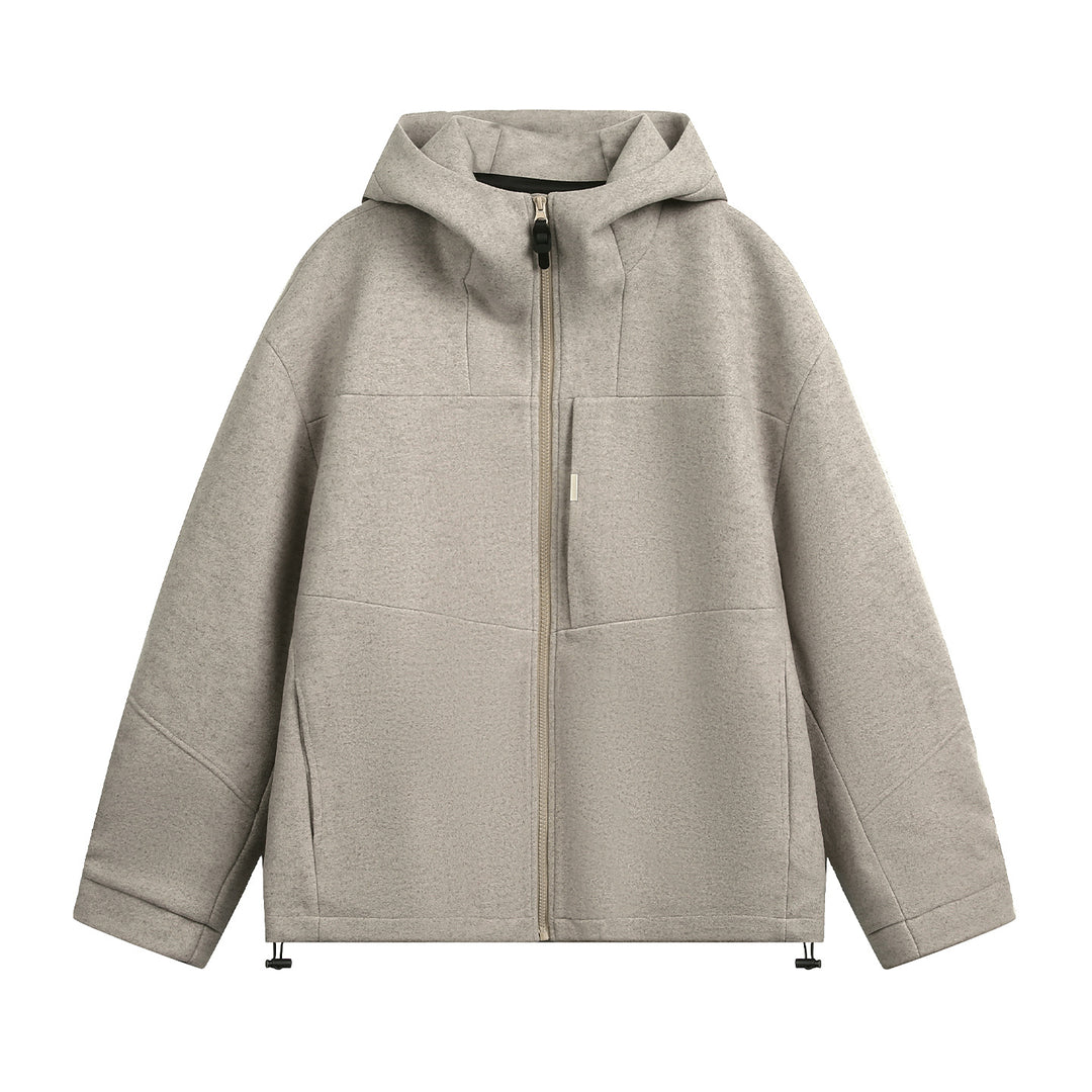 Unisex Oversize Hoodie made of mélange wool blend with drawstring hem Mune Fashion