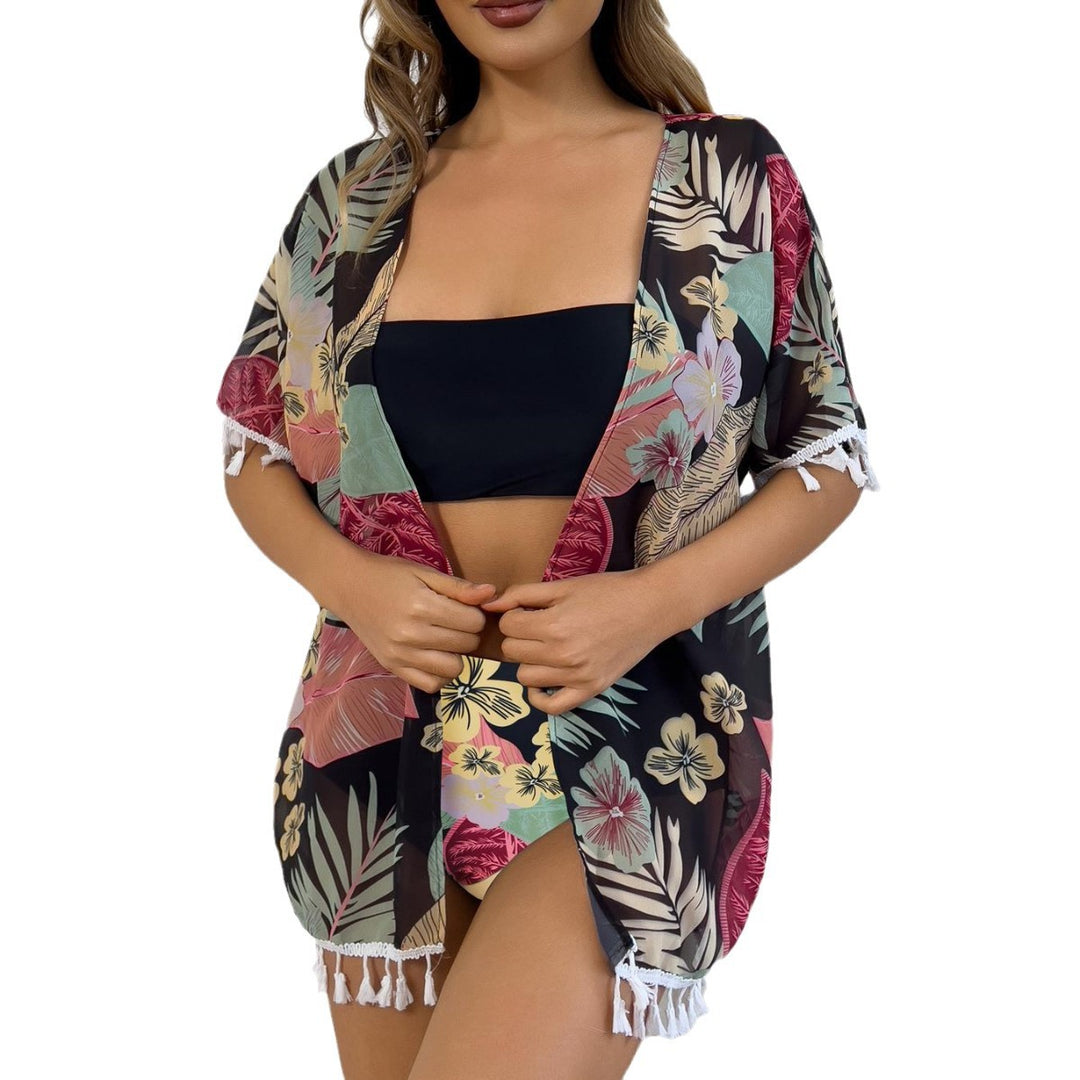Damen Strandkimono mit Fransen Echo Archiv