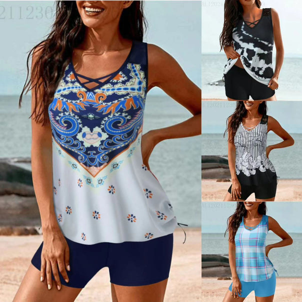 Ladies' swimsuit top with elegant lace insert and casual cut Mune Fashion