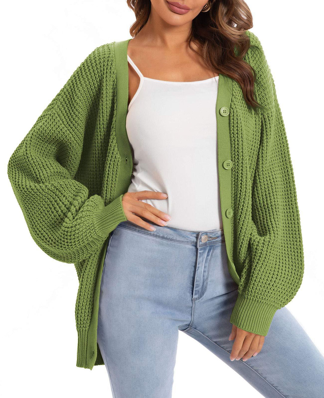 Ladies Chunky Knit Cardigan