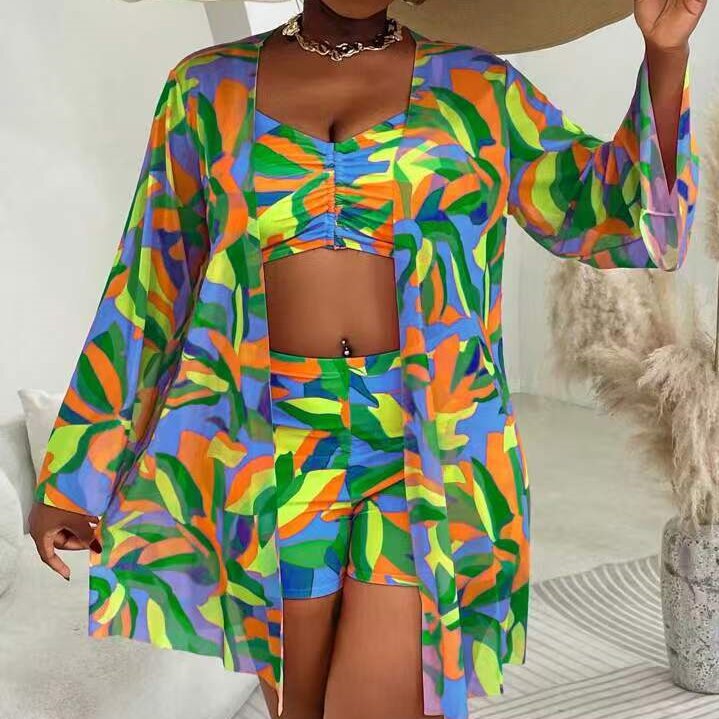 Women's bathing set with transparent kimono and casual top Mune Fashion
