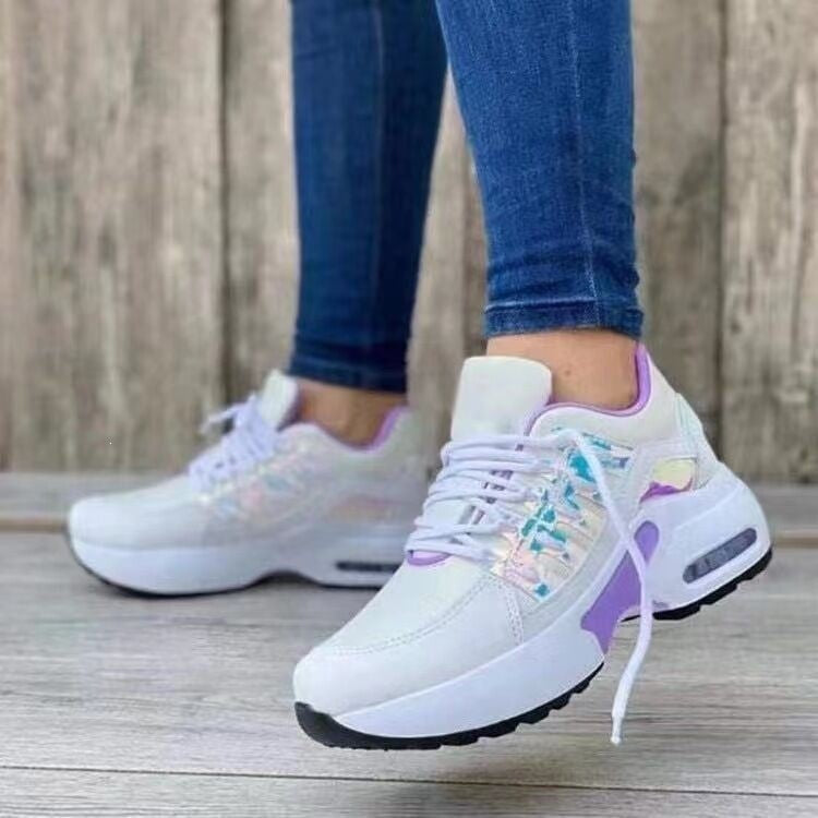 Women's chunky platform sneakers with air-cushioned sole and breathable mesh upper Mune Fashion