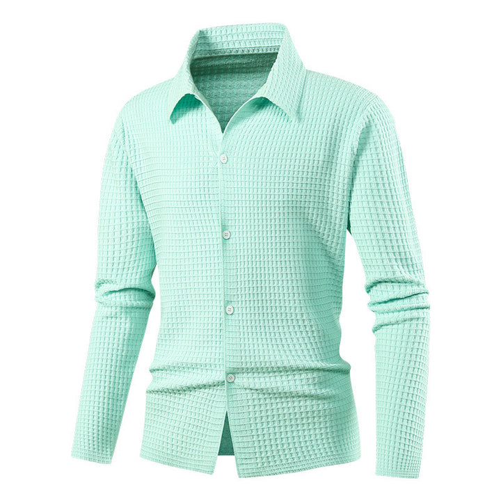 Men's Elegant Long Sleeve Shirt with Texture Mune Fashion