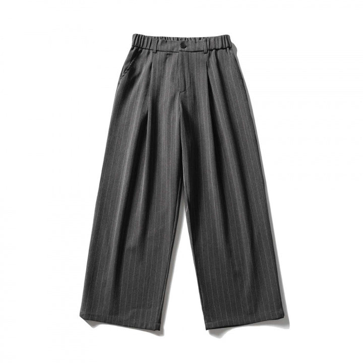 Ladies wide pleat trousers with high waistband, shortened culotte silhouette and elastic back Mune Fashion