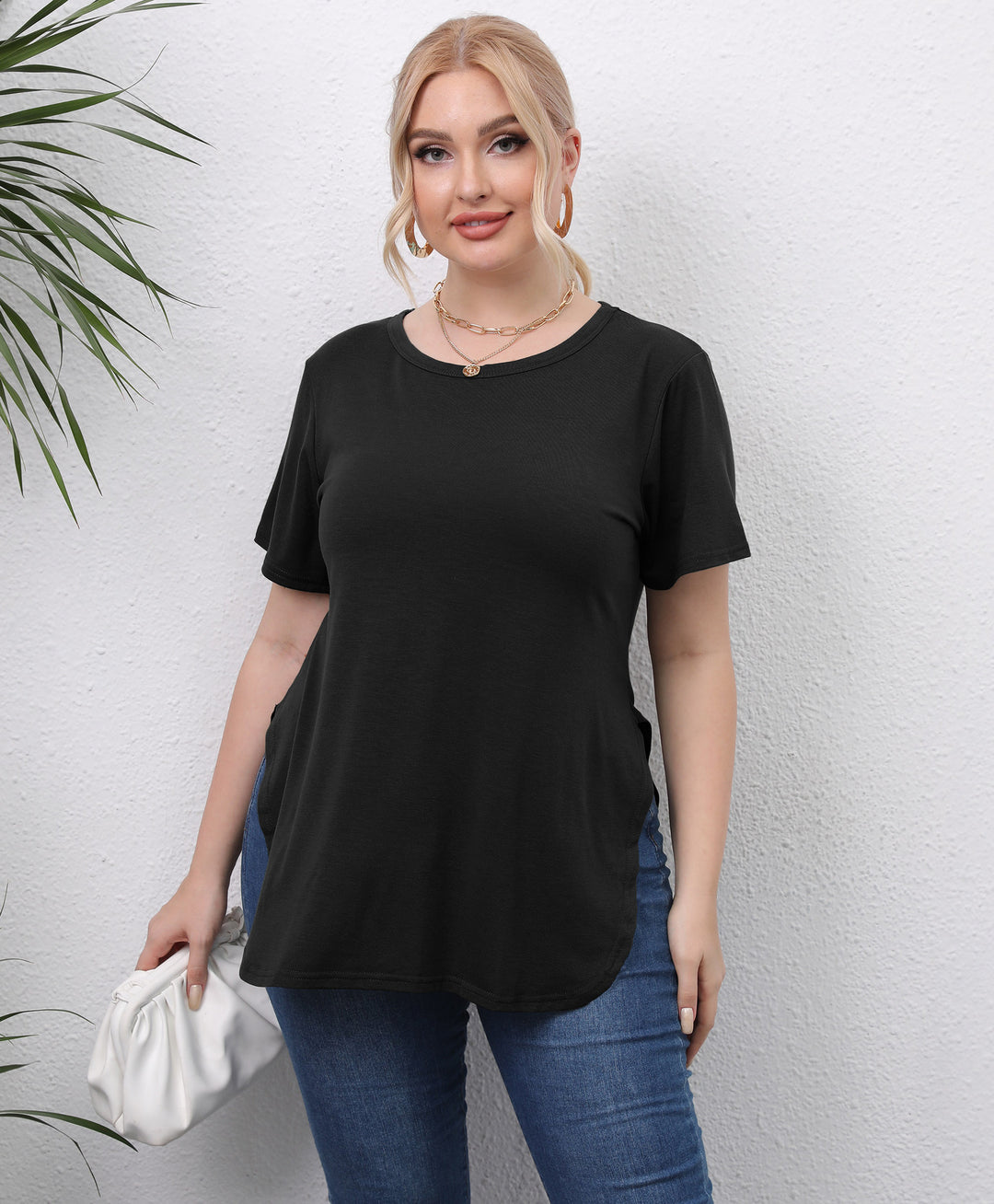 Women's casual T-shirt with side pockets Mune Fashion