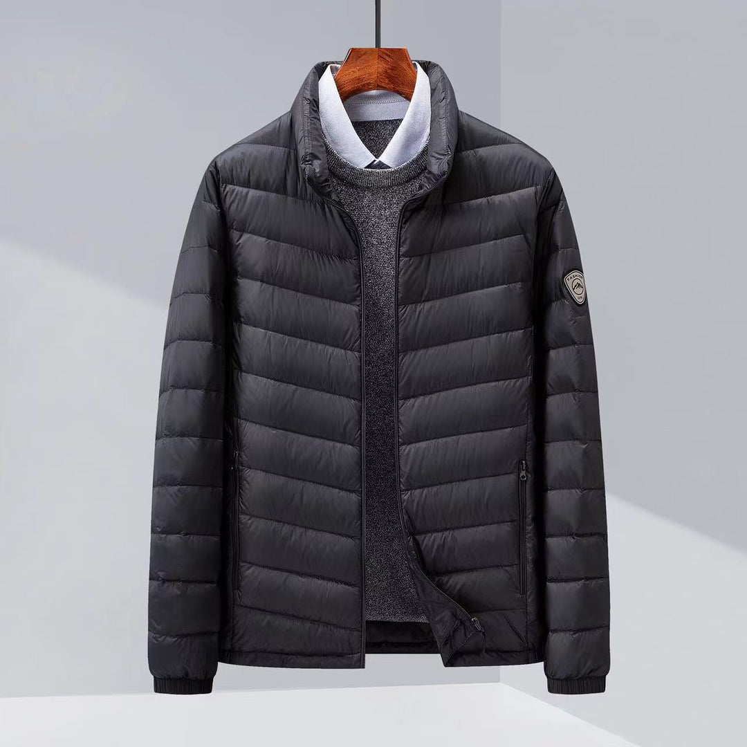 Men's quilted transition jacket with stand-up collar and zippered pockets Mune Fashion