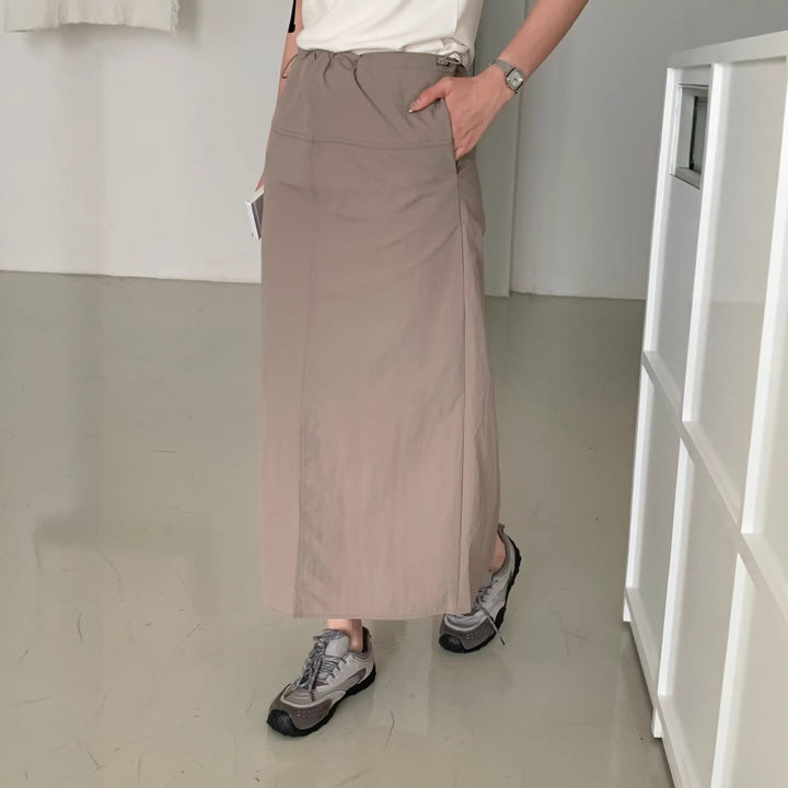 Damen Eleganter Midirock mit Taillenband Mune Fashion